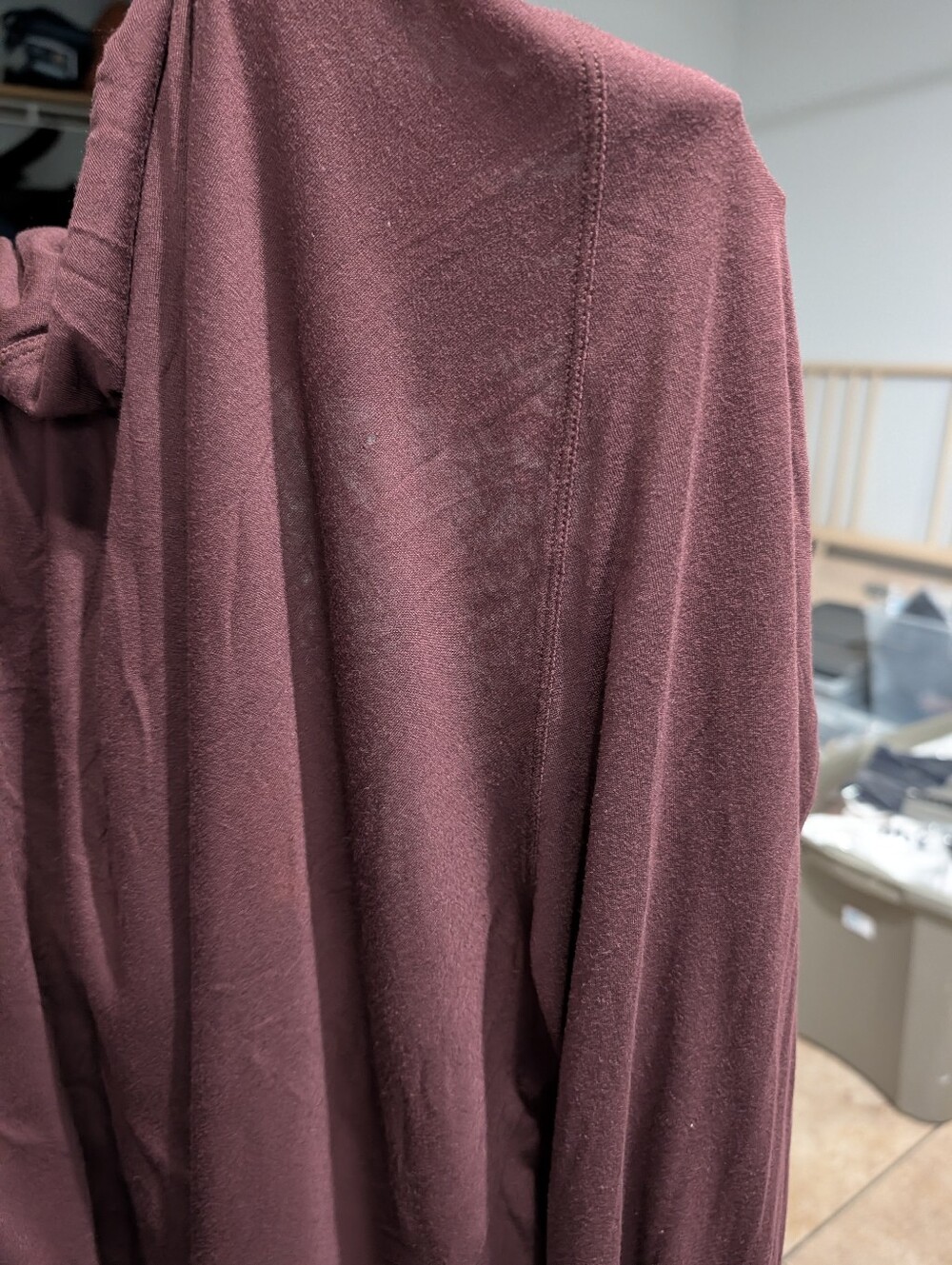Burberry Brit Drape Reversible Red Lightweight Cardigan Sweater Size XL - Picture 7 of 8